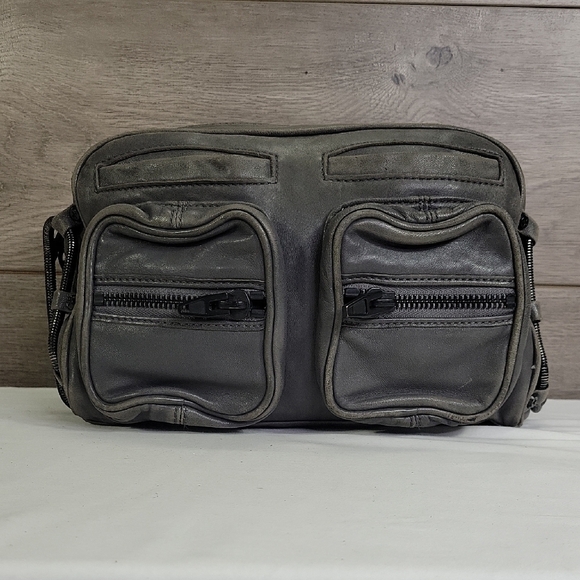Alexander Wang Handbags - Alexander Wang Gray Leather Crossbody Shoulder Bag